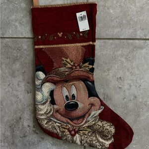 Disney Festive Stocking - Red and Tan